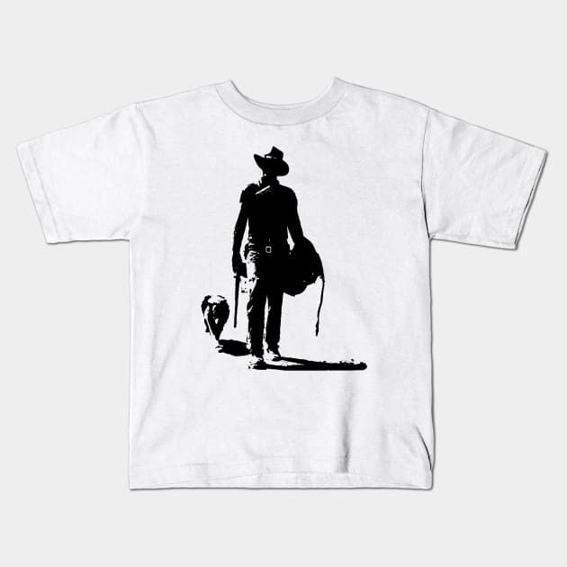 John Wayne // Vintage Style Kids T-Shirt by Aqumoet